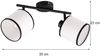 LED Wand- & Deckenstrahler mit Stoffschirm in Schwarz/Weiß, Breite 35cm Bild 3