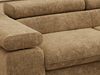 MKS Möbel 'Pablo L-Form' Ecksofa mit Schlaffunktion, verstellbare Kopfstützen, Hellbraun, Schenille grob, Visco Topper, Rechts Bild 5