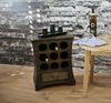 Weinregal KUKO im Kolonialstil - Holz Dunkelbraun 58x46x29cm | Weinständer Flaschenregal Weinbar Weinschrank Bild 2