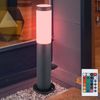 2er Set RGB LED Sockelleuchte, Edelstahl anthrazit, H 45 cm Bild 5