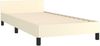 Einzelbettgestell Design für Erwachsene mit Kopfteil ohne Matratze Creme 100x200 cm d3073e Bild 4