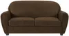 Vente-unique - VICTORY Sofa and armchair set StoffStoff Braun - B 91 cm81 cm x H 89 cm x L 170 cm94 cm Bild 3
