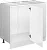Eckunterschrank R-Line Weiß Hochglanz 86 cm ohne Arbeitsplatte Vicco Bild 3