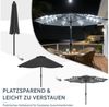 Huracan Sonnenschirm Strandschirm Neigbar, Sonnenschirme,Balkonschirm,Gartenschirm, Strandschirm mit/ohne LED, 300/350cm Durchmesser, neigbar/knickbar Bild 2