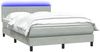 vidaXL Boxspringbett mit Matratze & LED Hellgrau 160x210 cm Samt 3317079 Bild 3