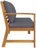 vidaXL Gartenbank 114,5 cm mit Dunkelgrauen Kissen Massivholz Akazie 311837 Bild 3