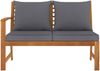 vidaXL Gartenbank 114,5 cm mit Dunkelgrauen Kissen Massivholz Akazie 311837 Bild 2