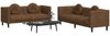 vidaXL 2-tlg. Sofagarnitur mit Kissen Braun Samt 3209266 Bild 3