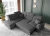 Ecksofa Schlafsofa Sofa FREJA Stoff Brooklyn Beige Ottomane Links Bild 4