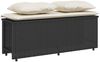 vidaXL 3-tlg. Garten-Essgruppe mit Kissen Schwarz Poly Rattan 4003902 Bild 4