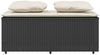 vidaXL 3-tlg. Garten-Essgruppe mit Kissen Schwarz Poly Rattan 4003902 Bild 5
