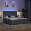 vidaXL Ottoman-Bett mit Matratzen & LEDs Dunkelgrau 160x200 cm Samt 3314652 Bild 3