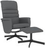 vidaXL Relaxsessel mit Fußhocker Grau Kunstleder 356709 Bild 2