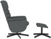 vidaXL Relaxsessel mit Fußhocker Grau Kunstleder 356709 Bild 4