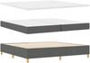 vidaXL Boxspringbett mit Matratze Dunkelgrau 200 x 200 cm Stoff 3339568 Bild 5