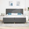 vidaXL Boxspringbett mit Matratze Dunkelgrau 200 x 200 cm Stoff 3339568 Bild 3