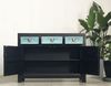 Vintage Kommode Blau verziert chinesisch Schrank Sideboard Kolonial-Stil Antik-Stil Lowboard asiatisch orientalisch Fernost shabby-chic Landhaus Bild 3