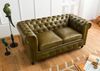 Sofa 2-Sitzer Echtleder 158x82x75 grün CHESTERFIELD #302 Bild 3