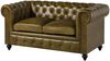 Sofa 2-Sitzer Echtleder 158x82x75 grün CHESTERFIELD #302 Bild 1