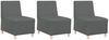 vidaXL Modulares Armfreies Sofa 3 pcs Dunkelgrau 55 x 74 x 82 cm Stoff 3399793 Bild 2
