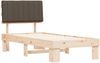 vidaXL Bettgestell mit gepolstertem Kopfteil Taupe 90 x 190 cm 877527 Bild 4
