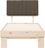 vidaXL Bettgestell mit gepolstertem Kopfteil Taupe 90 x 190 cm 877527 Bild 5