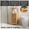 Bellamio 'Newa' Badezimmer Schrank, Bambus, natur, 85x33x33 cm, Badschrank mit 3 Ablagefächern Bild 4