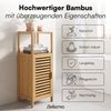 Bellamio 'Newa' Badezimmer Schrank, Bambus, natur, 85x33x33 cm, Badschrank mit 3 Ablagefächern Bild 2