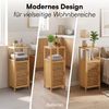 Bellamio 'Newa' Badezimmer Schrank, Bambus, natur, 85x33x33 cm, Badschrank mit 3 Ablagefächern Bild 5