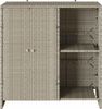 vidaXL Aufbewahrungsschrank mit Tür Hellgrau 100 x 36 x 102 cm Rattan 4103825 Bild 5