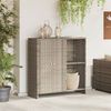 vidaXL Aufbewahrungsschrank mit Tür Hellgrau 100 x 36 x 102 cm Rattan 4103825 Bild 1