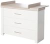 roba Kinderzimmerset 'Lucy' 2-teilig - Bett 70 x 140 - Wickelkommode breit - Weiß / Luna Elm Bild 3