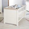 roba Kinderzimmerset 'Lucy' 2-teilig - Bett 70 x 140 - Wickelkommode breit - Weiß / Luna Elm Bild 2