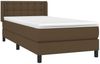 vidaXL Boxspringbett mit Matratze Dunkelbraun 90x200 cm Stoff, Härtegrad: H2 [3130004] Bild 3