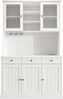 Flieks Küchenbuffet mit Steckdosen, Gläserhalter, Schubladen und Glastüren (Arbeitsplatte mit USB-C- und USB-A-Anschlüssen, 1-St, 120 x 40 x 191 cm) Hochschrank Küchenschrank Geschirrschrank mit verstellbarer Ablagen Bild 4