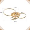 ZMH LED Deckenlampe Deckenleuchte Wohnzimmer - 98CM Wohnzimmerlampe Dimmbar Modern Design 90W Schlafzimmerlampe mit Fernbedienung Gold 4 Ring aus Acryl Deckenbeleuchtung für Schlafzimmer Küche Bild 3