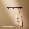 Designfabrik Hamburg Garderobenleiste, Wandgarderobe aus Metall, Garderobenhaken modern, verschiebbare Haken, schwebende Optik Bild 4