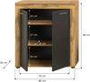 xonox. home Wohnen Jam X8BN1T20 Highboard Hochkommode Wohnzimmerschrank Hochschrank in Wotan Eiche Melamin/grau Nachbildung, ca. B/H/T: 80 x 88 x 35 cm Bild 4