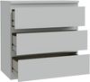 Forte EDMORE Kommode 70 80, moderne Kommode mit 3 Schubladen, Holzwerkstoff, Secret Grey, 77,2 cm breit x 79,8 cm hoch x 42,2 cm tief Bild 5