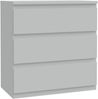 Forte EDMORE Kommode 70 80, moderne Kommode mit 3 Schubladen, Holzwerkstoff, Secret Grey, 77,2 cm breit x 79,8 cm hoch x 42,2 cm tief Bild 3