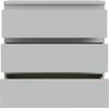 Forte EDMORE Kommode 70 80, moderne Kommode mit 3 Schubladen, Holzwerkstoff, Secret Grey, 77,2 cm breit x 79,8 cm hoch x 42,2 cm tief Bild 4