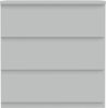 Forte EDMORE Kommode 70 80, moderne Kommode mit 3 Schubladen, Holzwerkstoff, Secret Grey, 77,2 cm breit x 79,8 cm hoch x 42,2 cm tief Bild 2