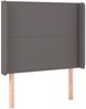 LED Kopfteil, Bettkopfteil, Minimalistisch Grau 93x16x118/128 cm Kunstleder Bild 3