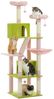 PAWZ Road Kratzbaum Kratzbaum, Großer Spielturm,6 Kratzstämme,2 Kratzbrettern, 180cm, grau, dunkelgrau, beige,rosa Bild 4