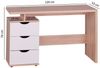Schreibtisch Computertisch -TOMI -Bürotisch mit Schublade Sonoma/Weiß Bild 2