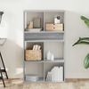 vidaXL Bücherregal Grau Sonoma 66x31x112 cm Holzwerkstoff 860306 Bild 3