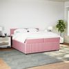 vidaXL Boxspringbett mit Matratze Rosa 200x200 cm Samt 3287835 Bild 3