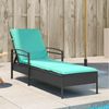vidaXL | Sonnenliege | mit Kissen Schwarz 63 x 200 x 81 cm Poly-Rattan 368307 Bild 3