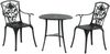 Inko Bistro-Set Rose Alu-Guss Tisch Ø 66 cm Stühle mit Armlehnen 2 Farben zur Wahl weiß Bild 4
