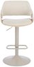 Barhocker Roxanne aus Stoff, modern und drehbar, höhenverstellbar in Beige Moon, mit Fußstütze Bild 3